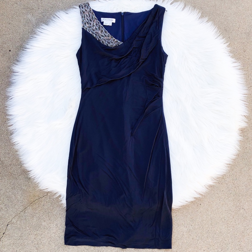 Kay Unger - Cocktail Dress w/ beaded detail